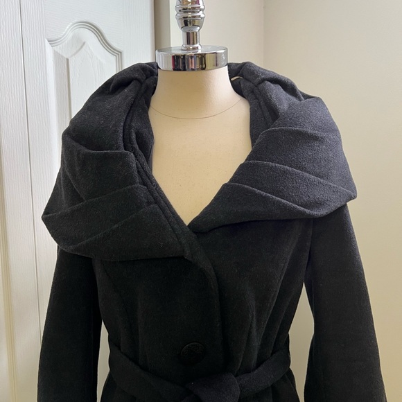 Tahari Charcoal Women's Coat - Picture 2 of 11